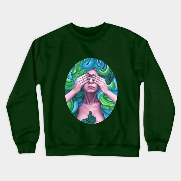 Medusa / Restraint Crewneck Sweatshirt by ardenellennixon